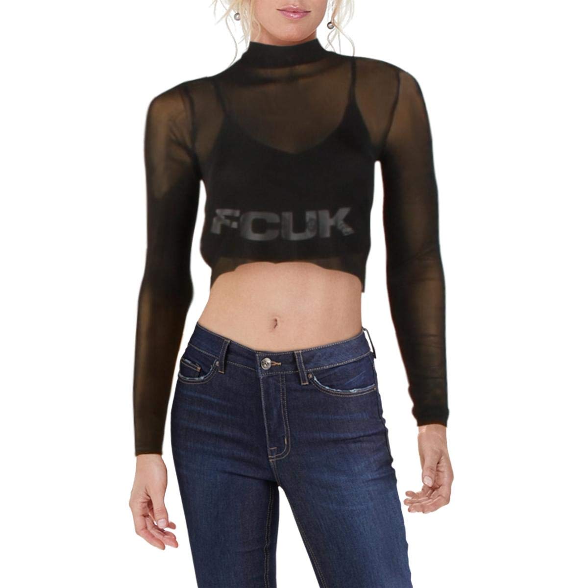 French Connection Women's FCUK Bandeau Low-Back Swimwear for Summer Beach Vacation Stylish and Comfortable One-Piece Sui